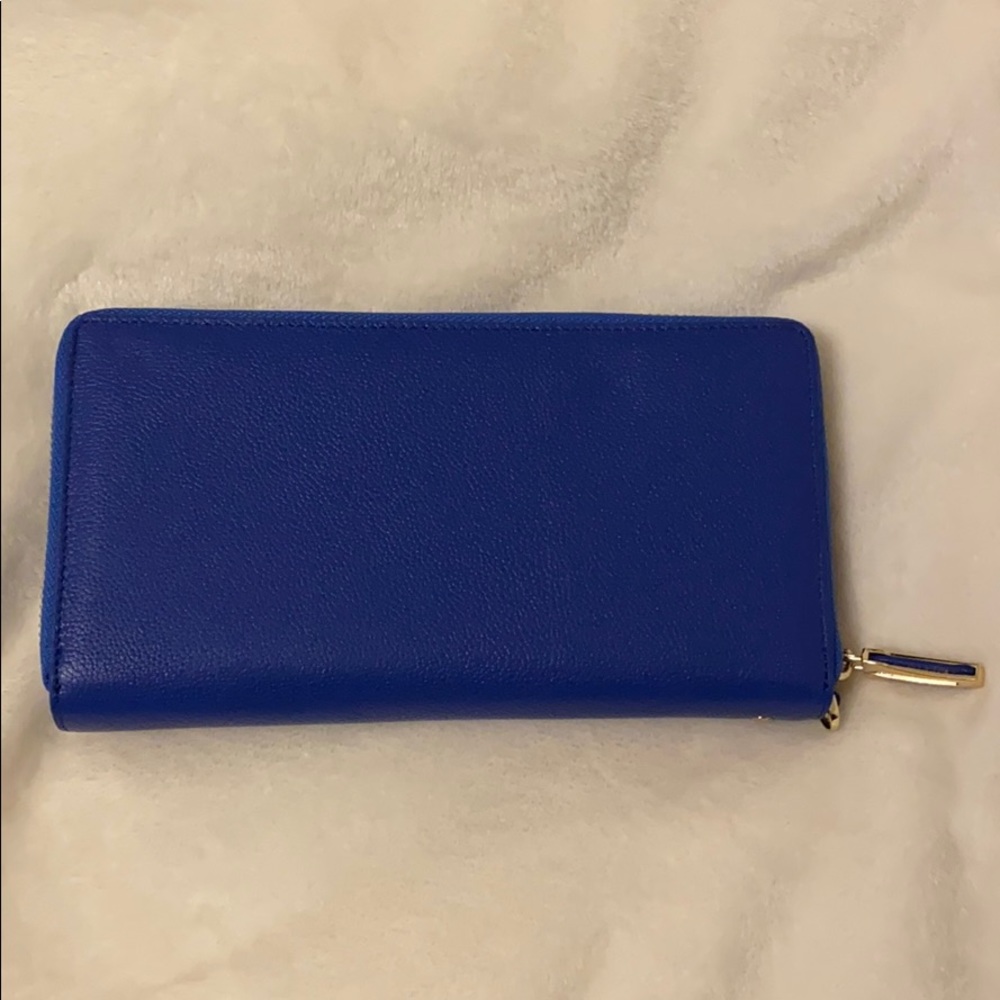 Blue wallet clutch